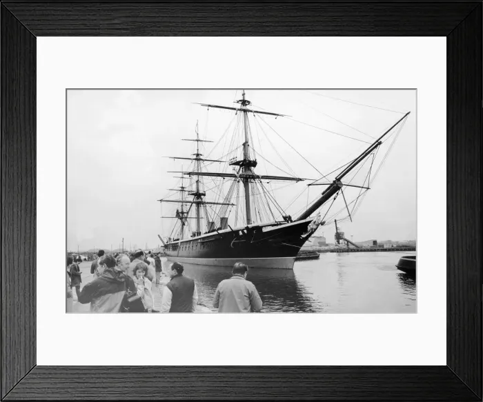Framed Print : More than one hundred shipyard workers gathered at Hartlepool docks to bid farewell to Framed Print : More than one hundred shipyard workers gathered at Hartlepool docks to bid farewell to