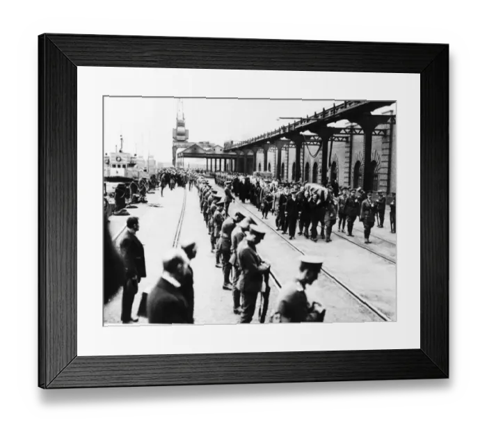 Framed Print : Religions Unknown soldiers funeral Procession at Dover DBASE MSI Framed Print : Religions Unknown soldiers funeral Procession at Dover DBASE MSI