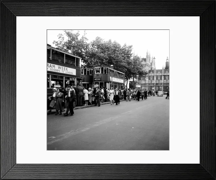 Framed Print : Transport Trams Londons last Tram July 1952 Framed Print : Transport Trams Londons last Tram July 1952