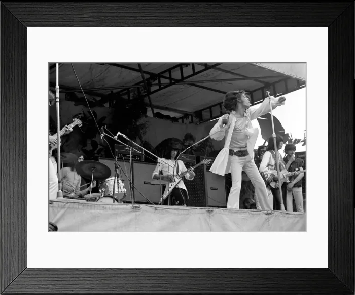 Framed Print : The Rolling Stones on stage at their free concert in London Framed Print : The Rolling Stones on stage at their free concert in London