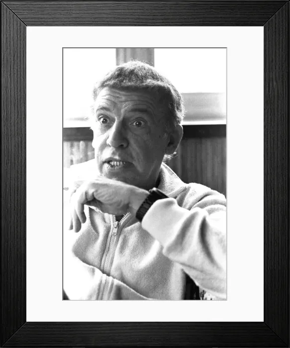 Framed Print : Jazz Drummer Buddy Rich during an interview at the Gosforth Park Hotel in Newcastle