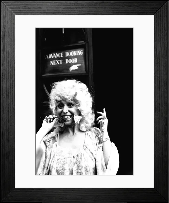 Framed Print : Carry-on actress Barbara Windsor outside the Threatre Royal, Newcastle Framed Print : Carry-on actress Barbara Windsor outside the Threatre Royal, Newcastle