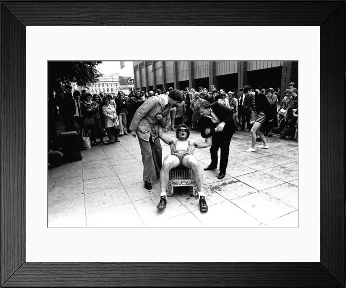 Framed Print : The cast of The Canterbury Tales, performed by the New Vic Theatre at Newcastle