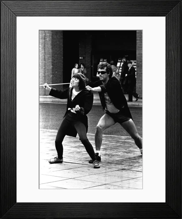 Framed Print : The cast of The Canterbury Tales, performed by the New Vic Theatre at Newcastle
