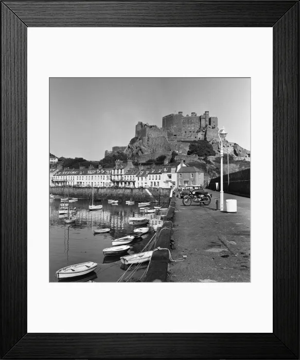 Framed Print : A view of Gorey Harbour on the island of Jersey, Channel Islands Framed Print : A view of Gorey Harbour on the island of Jersey, Channel Islands