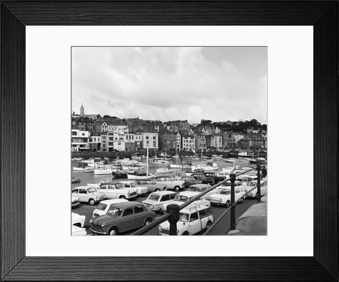Framed Print : A view of St Peter port harbour on the island of Guernsey, Channel Islands Framed Print : A view of St Peter port harbour on the island of Guernsey, Channel Islands