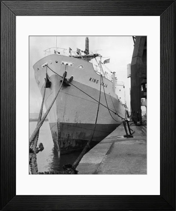Framed Print : The King Java seen here berthed at Middlesbrough Dock. 20th December 1971 Framed Print : The King Java seen here berthed at Middlesbrough Dock. 20th December 1971