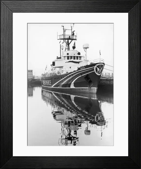 Framed Print : The Greenpeace ship Sirius seen here berthed at the Coal Dock at Hartlepool Framed Print : The Greenpeace ship Sirius seen here berthed at the Coal Dock at Hartlepool