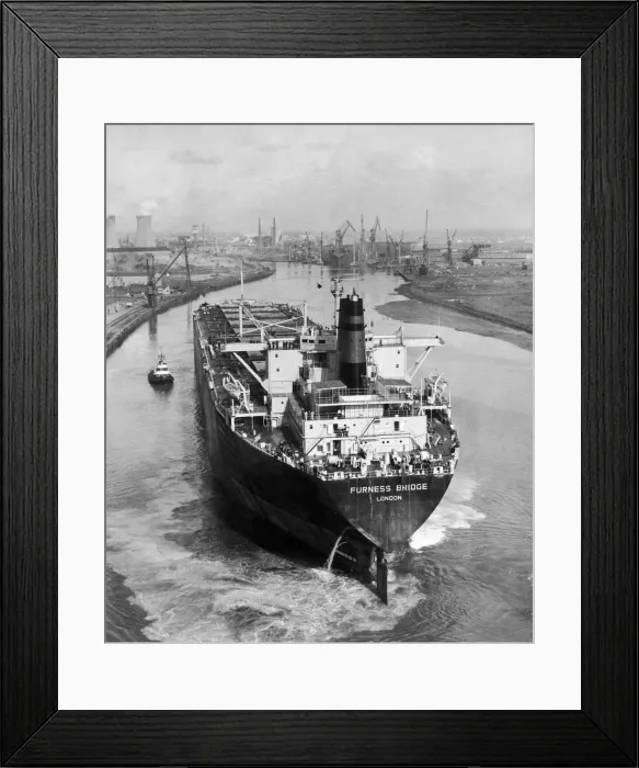 Framed Print : The Furness Bridge seen here leaving for Teesside as she prepares for her sea trials 19th Framed Print : The Furness Bridge seen here leaving for Teesside as she prepares for her sea trials 19th