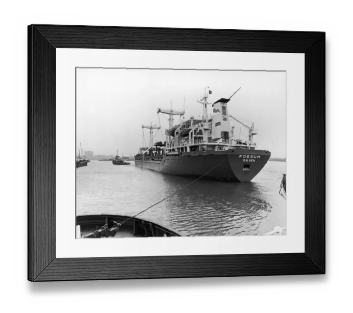 Framed Print : The cargo ship Fossum seen here leaving Middlesbrough Docks. 6th September 1979 Framed Print : The cargo ship Fossum seen here leaving Middlesbrough Docks. 6th September 1979