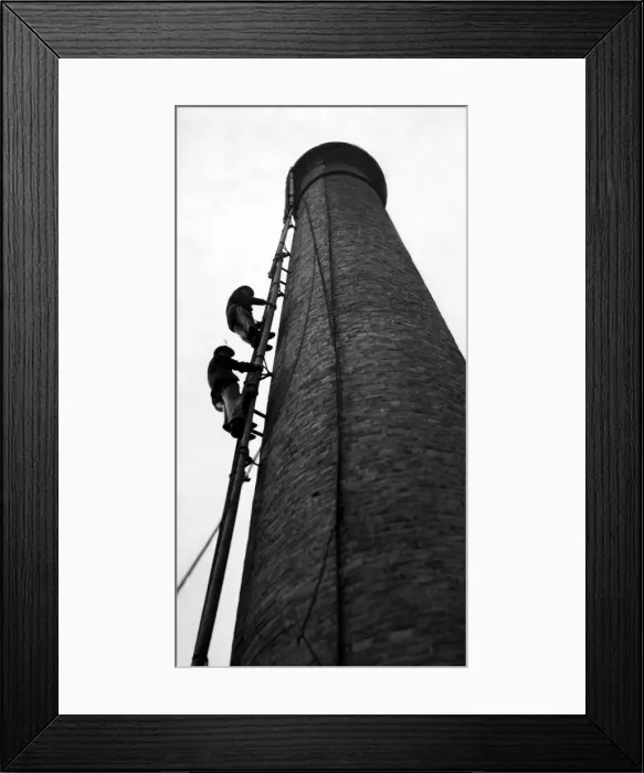 Framed Print : Steeplejacks scaling the dizzy heights of Messrs. Dampney Framed Print : Steeplejacks scaling the dizzy heights of Messrs. Dampney
