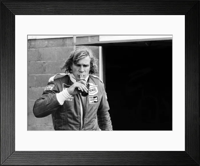 Framed Print : James Hunt puts his new car, the Marlborough-McLaren M. 26 Framed Print : James Hunt puts his new car, the Marlborough-McLaren M. 26