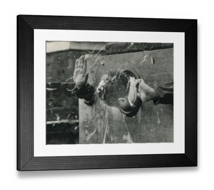 Framed Print : Mr Doug Chapman of the Hastings Arms, Seaton Delaval in the stocks for charity on 31st Framed Print : Mr Doug Chapman of the Hastings Arms, Seaton Delaval in the stocks for charity on 31st