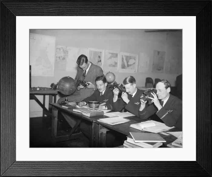Framed Print : Commercial pilots seen here return to flight school at Croydon Airport to study Framed Print : Commercial pilots seen here return to flight school at Croydon Airport to study