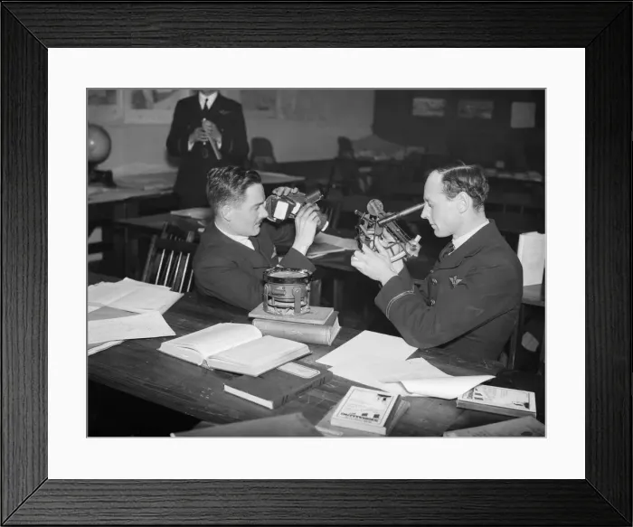 Framed Print : Commercial pilots seen here return to flight school at Croydon Airport to study Framed Print : Commercial pilots seen here return to flight school at Croydon Airport to study