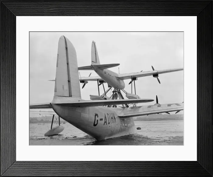 Framed Print : The Short-Mayo composite aircraft comprised the Short S Framed Print : The Short-Mayo composite aircraft comprised the Short S