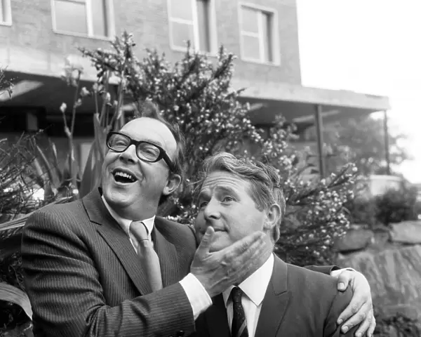 Eric Morecambe and Ernie Wise, photo-call after it was announced that the comedians are