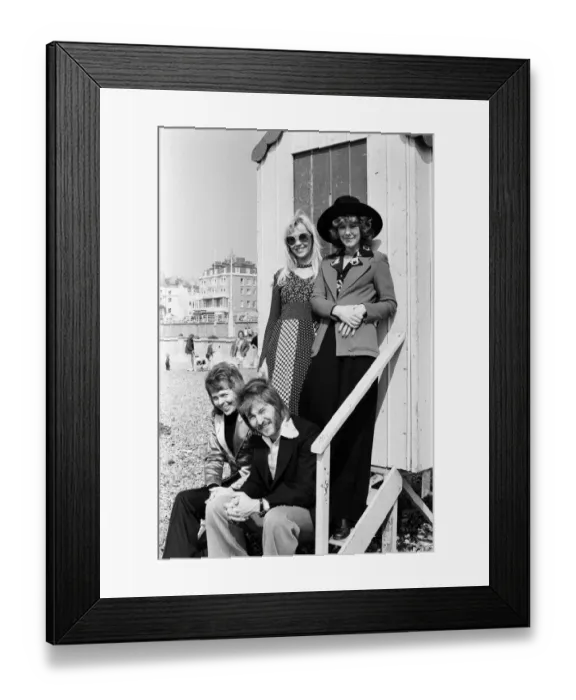 Framed Print : Swedish pop group ABBA consisting of Agnetha FAltskog, BjAarn Ulvaeus