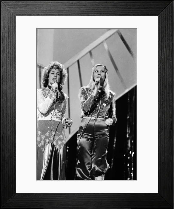 Framed Print : The Eurovision Song Contest. Abba the Swedish pop group who competed in the 1974 Framed Print : The Eurovision Song Contest. Abba the Swedish pop group who competed in the 1974