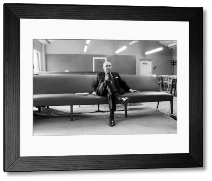 Framed Print : Birmingham City manager Sir Alf Ramsey held a press conference at the Birmingham training Framed Print : Birmingham City manager Sir Alf Ramsey held a press conference at the Birmingham training