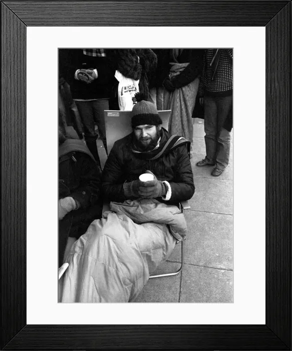 Framed Print : Elton John fans spent the night in sub-zero temperatures to make sure of getting tickets