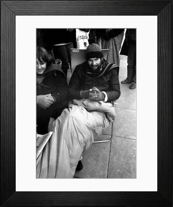 Framed Print : Elton John fans spent the night in sub-zero temperatures to make sure of getting tickets