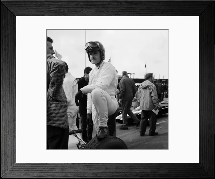 Framed Print : Motor Racing at Goodwood on Easter Monday, Graham Hill, one of the drivers in the Sunday Framed Print : Motor Racing at Goodwood on Easter Monday, Graham Hill, one of the drivers in the Sunday