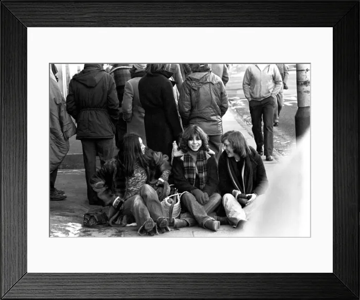 Framed Print : Elton John fans spent the night in sub-zero temperatures to make sure of getting tickets Framed Print : Elton John fans spent the night in sub-zero temperatures to make sure of getting tickets