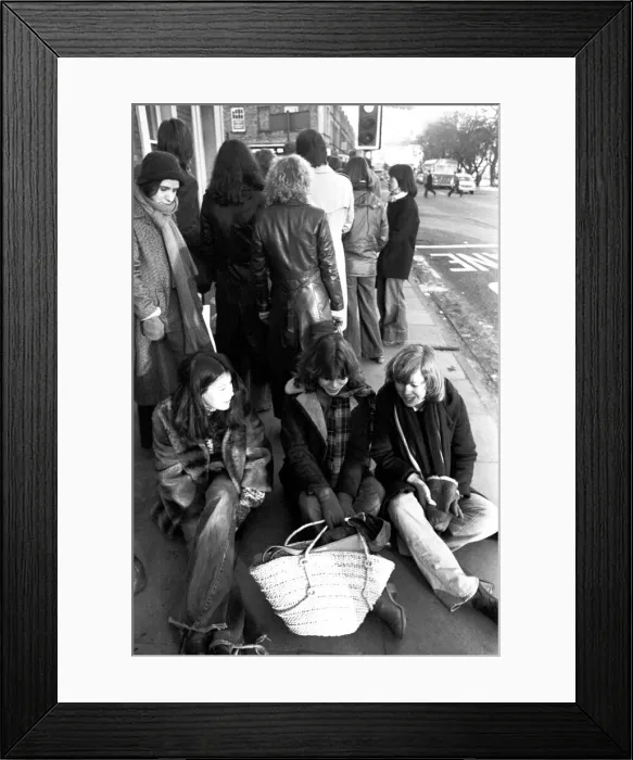 Framed Print : Elton John fans spent the night in sub-zero temperatures to make sure of getting tickets Framed Print : Elton John fans spent the night in sub-zero temperatures to make sure of getting tickets