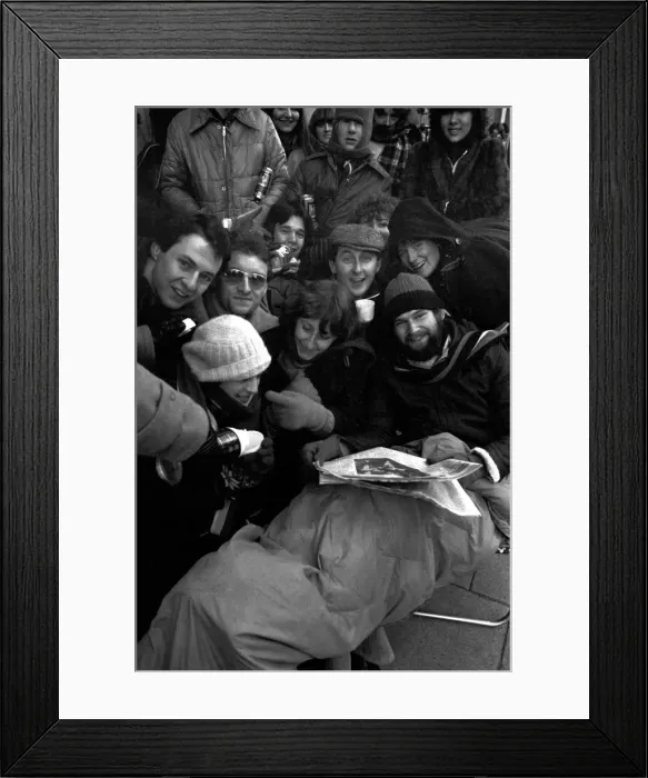 Framed Print : Elton John fans spent the night in sub-zero temperatures to make sure of getting tickets Framed Print : Elton John fans spent the night in sub-zero temperatures to make sure of getting tickets