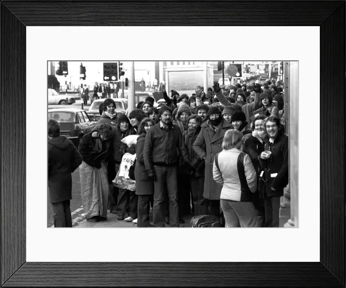 Framed Print : Elton John fans spent the night in sub-zero temperatures to make sure of getting tickets