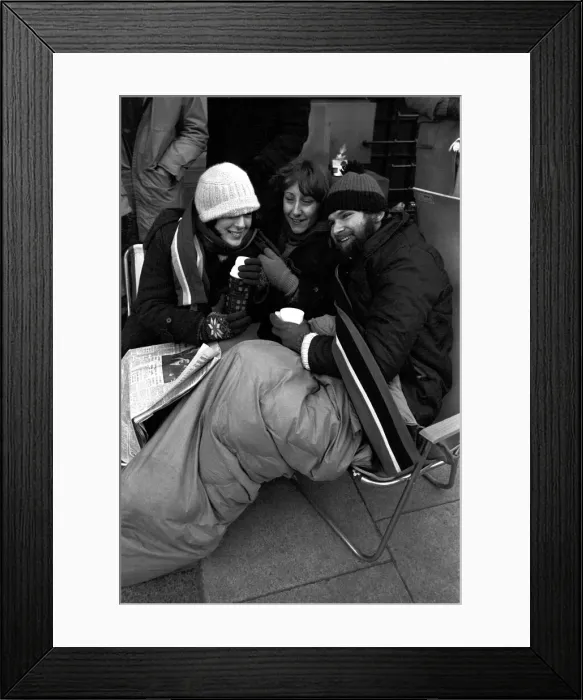 Framed Print : Elton John fans spent the night in sub-zero temperatures to make sure of getting tickets