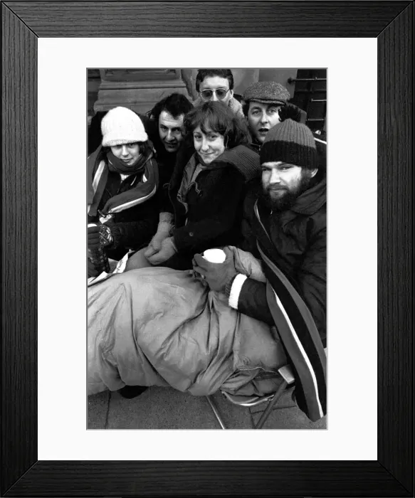 Framed Print : Elton John fans spent the night in sub-zero temperatures to make sure of getting tickets