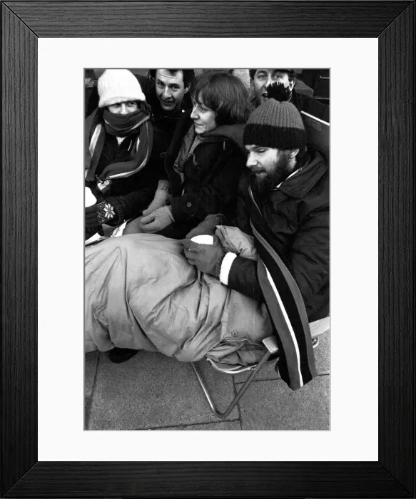 Framed Print : Elton John fans spent the night in sub-zero temperatures to make sure of getting tickets