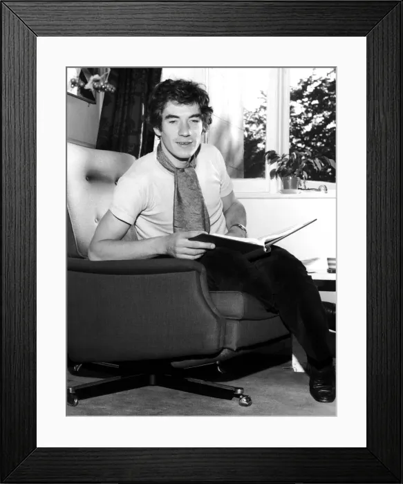 Framed Print : Ian McKellen photographed at his flat in West London. 1st October 1969 Framed Print : Ian McKellen photographed at his flat in West London. 1st October 1969