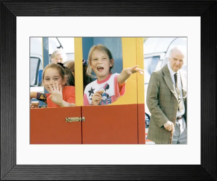 Framed Print : Youngsters on a ride at Castleton Agricultural Show. 11th September 1993 Framed Print : Youngsters on a ride at Castleton Agricultural Show. 11th September 1993