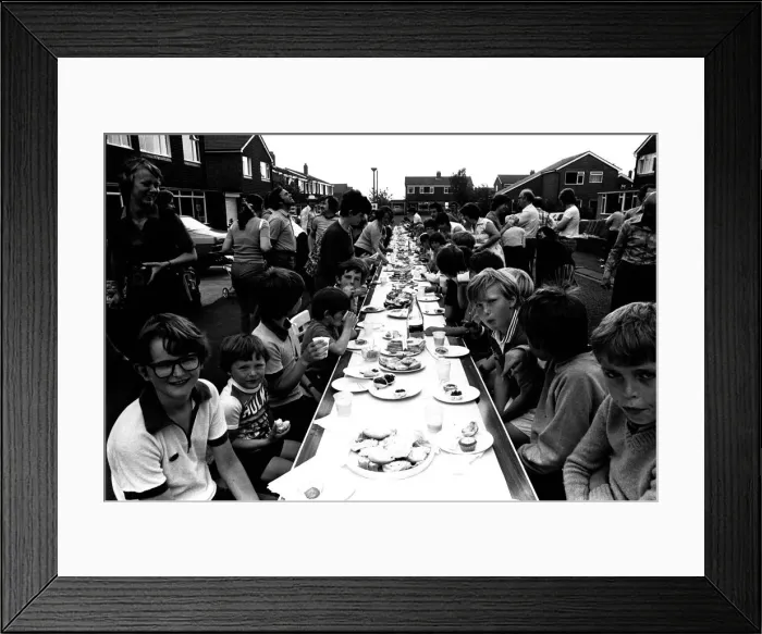 Framed Print : Residents of Dumpling Hall Estate, Denton Burn turned out in style for one of the first Framed Print : Residents of Dumpling Hall Estate, Denton Burn turned out in style for one of the first
