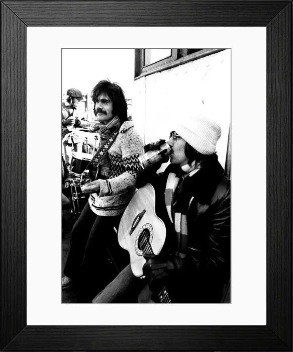 Framed Print : Lindisfarne sailed down the Tyne on a musical journey. The group were filming on board a Framed Print : Lindisfarne sailed down the Tyne on a musical journey. The group were filming on board a