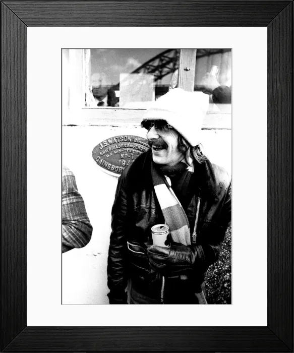 Framed Print : Lindisfarne sailed down the Tyne on a musical journey. The group were filming on board a Framed Print : Lindisfarne sailed down the Tyne on a musical journey. The group were filming on board a