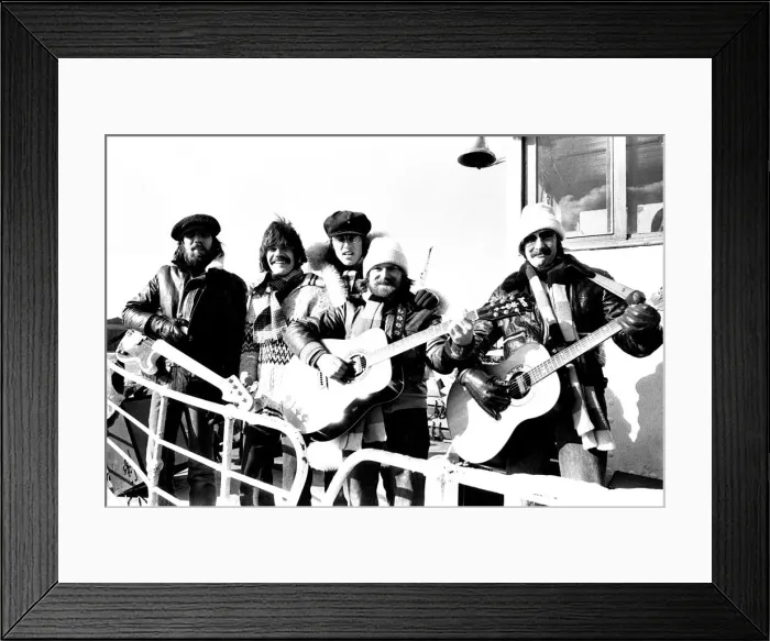 Framed Print : Lindisfarne sailed down the Tyne on a musical journey. The group were filming on board a Framed Print : Lindisfarne sailed down the Tyne on a musical journey. The group were filming on board a