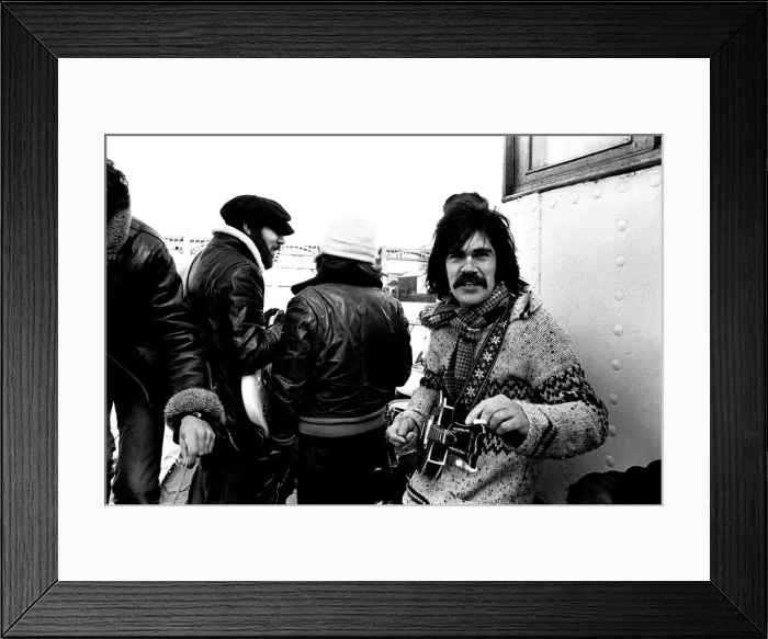 Framed Print : Lindisfarne sailed down the Tyne on a musical journey. The group were filming on board a Framed Print : Lindisfarne sailed down the Tyne on a musical journey. The group were filming on board a