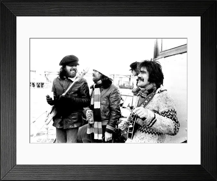 Framed Print : Lindisfarne sailed down the Tyne on a musical journey. The group were filming on board a Framed Print : Lindisfarne sailed down the Tyne on a musical journey. The group were filming on board a