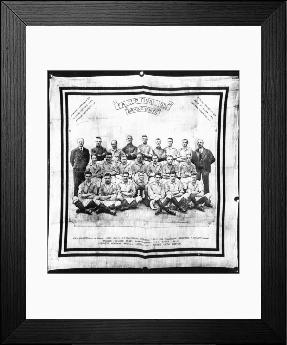 Framed Print : Birmingham City 1931 FA Cup finalists. Back row: Knighton, Hibbs, Blyth, Tewkesbury Framed Print : Birmingham City 1931 FA Cup finalists. Back row: Knighton, Hibbs, Blyth, Tewkesbury