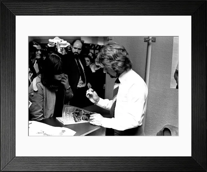 Framed Print : Crowds besieged Binns department store when disc-jockey Framed Print : Crowds besieged Binns department store when disc-jockey