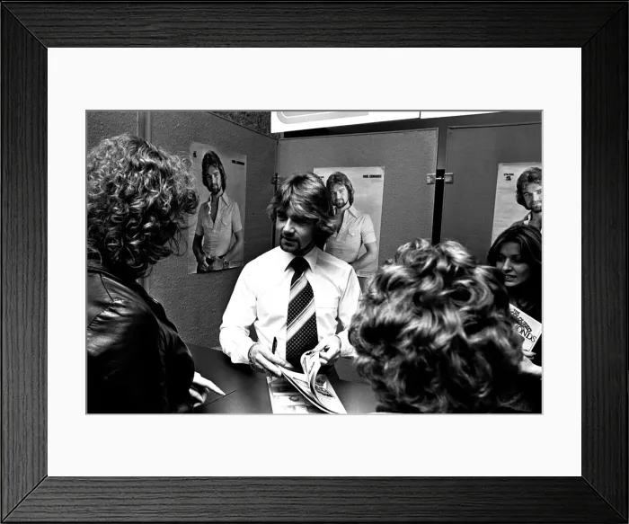 Framed Print : Crowds besieged Binns department store when disc-jockey Framed Print : Crowds besieged Binns department store when disc-jockey