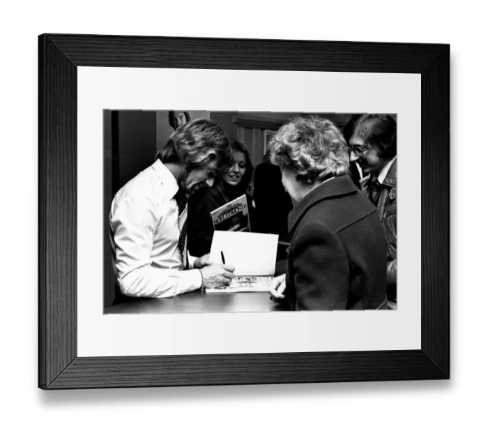 Framed Print : Crowds besieged Binns department store when disc-jockey Framed Print : Crowds besieged Binns department store when disc-jockey