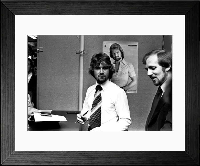 Framed Print : Crowds besieged Binns department store when disc-jockey Framed Print : Crowds besieged Binns department store when disc-jockey