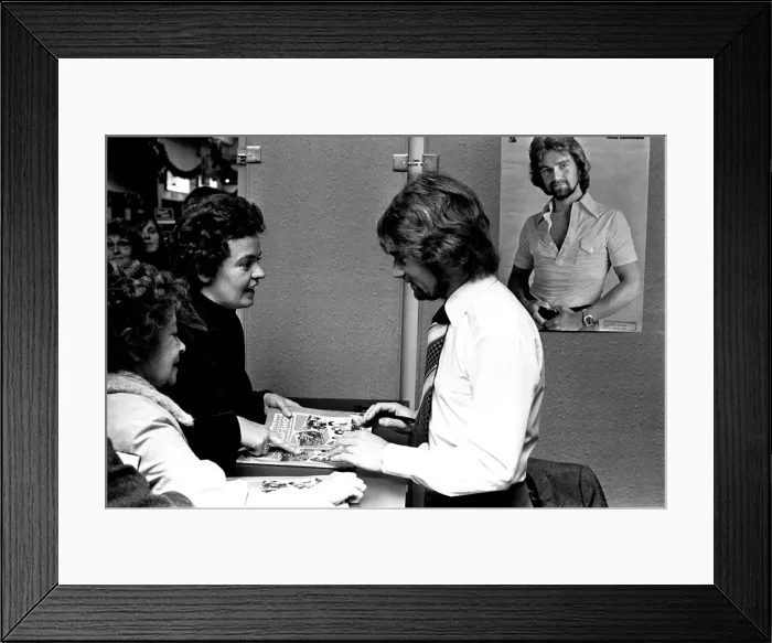 Framed Print : Crowds besieged Binns department store when disc-jockey Framed Print : Crowds besieged Binns department store when disc-jockey