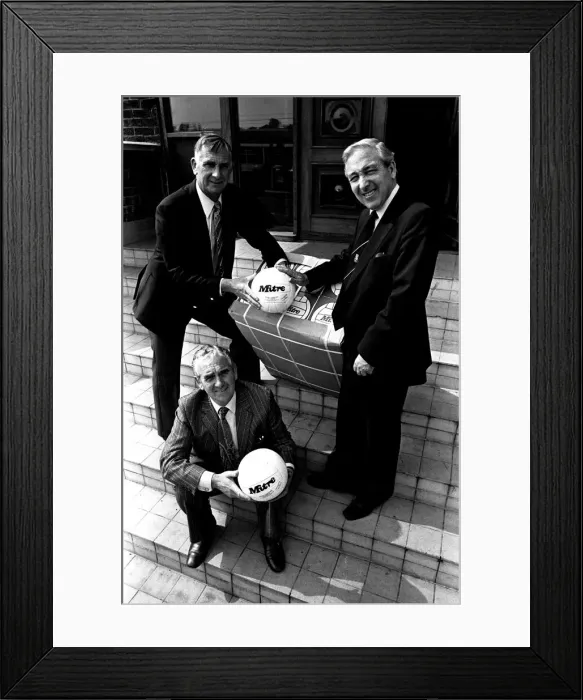 Framed Print : Jackie Milburn, Jim Turney, chairman of Turney-Wylde and vice chairman of Blyth Spartans Framed Print : Jackie Milburn, Jim Turney, chairman of Turney-Wylde and vice chairman of Blyth Spartans