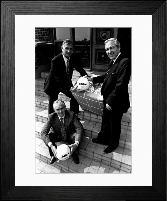 Framed Print : Jackie Milburn, Jim Turney, chairman of Turney-Wylde and vice chairman of Blyth Spartans Framed Print : Jackie Milburn, Jim Turney, chairman of Turney-Wylde and vice chairman of Blyth Spartans